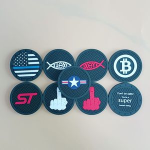 Custom Logo <b>Round</b> Silicone PVC Coaster Rubber Drink <b>Mat</b> Non Slip Heat Resistant Cup Pad <b>Table</b> Protector <b>Mat</b> for Coffee Tea Beer - Product Image 3
