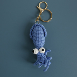 Animaux océaniques Amigurumi Crochet jouets calmar porte-clés fil tricoté Crochet poulpe porte-clés organisme marin poupée Crochet porte-clés - Product Image 6