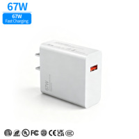 Adaptateur de charge rapide USB-A PD 3.0 en matériau ABS écologique avec prise EU US pour ordinateurs portables, montres intelligentes, tablettes, écouteurs