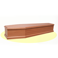Cercueil funéraire standard en bois de Paulownia de 30 mm, style européen, finition mate