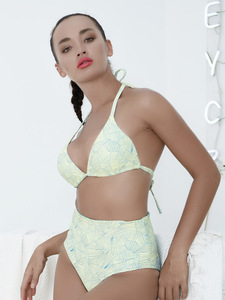 Traje de baño deportivo de una pieza con estilo para mujer europea americana, ropa de playa con estampado de patrón sólido Sexy, corte transpirable de talla grande - Product Image 4