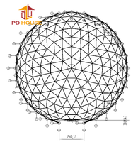Dôme de fête de luxe en forme de boule de conception spéciale préfabriqué pour les événements de fête en plein air