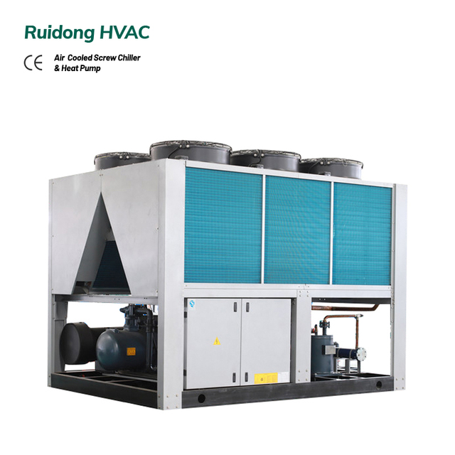 Industrial Aire Air Cooled Screw Chiller with Free Cooling Circuit for Factory Exhibition Hall School Hotel