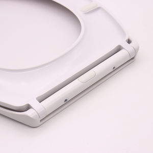 Ensemble de couvercle de siège de toilette rond blanc de haute qualité européen, à un bouton, à dégagement rapide, forme O, universel, fermeture lente - Product Image 4