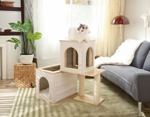 Đa năng tự làm mèo cây với có thể tháo rời căn hộ sisal gãi bài viết và khu vực chơi - Product Image 5