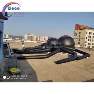 Özelleştirilmiş dev 10m geniş cadılar bayramı bahçe dekorasyonu şişme örümcek - Product Image 3