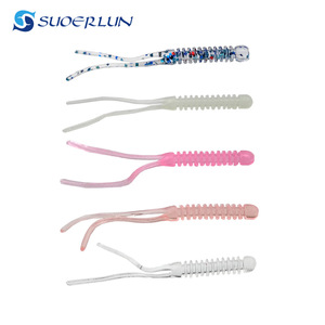 Señuelo de pesca Root, cebo blando de TPR con cola de doble aguja, 5 colores, 12 piezas por paquete, señuelo de pesca de lubina para agua dulce - Product Image 3
