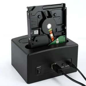 Simple 2 Dual Bay Usb 3.0 Hard Disk Hdd Clone Sata Docking Station untuk 2.5 3.5 Hdd