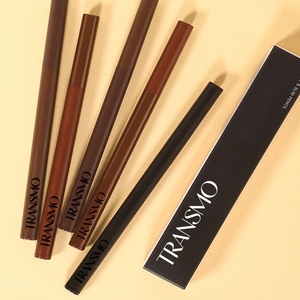 Contenant personnalisé en plastique pour eye-liner liquide et crayon à sourcils, flacon vide mince pour eye-liner, emballage cosmétique en paille de blé avec cœur en coton - Product Image 1
