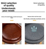 Excellent rapport qualité-prix, Meilleures ventes : Tabourets de comptoir de cuisine et de bar en bois massif, dossier bas, style nordique rustique classique, pivotants, avec repose-pieds