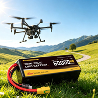 Baterai Lithium Polymer 60Ah 400Wh/kg Semi-Solid-State Isi Ulang untuk Drone Inspeksi Darurat Lepas Pantai UAV