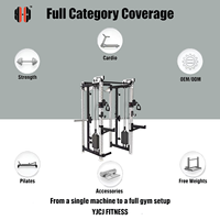 Machine de musculation multifonctionnelle 3-en-1 professionnelle YJCJ FITNESS pour la série, machine Smith, rack de musculation en acier, usage commercial, certifiée CE