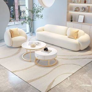 Ensemble de canapés modulaires en tissu anti-griffures pour chats, technologie italienne, pour appartement, réception d'hôtel et petit commerce, rembourrés en éponge - Product Image 4