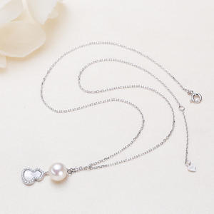 Collar de Plata Pura S925 Wenchi con Perla de Agua Dulce, Cadena Personalizada para Mujer, Modelo 35554, para el Día de San Valentín - Product Image 3