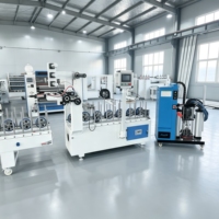 Machine d'enroulement de profilés PUR pour le travail du bois de haute qualité, marque QILI, avec contrôle par écran tactile PLC, puissance 18000W, 220V/380V, largeur de film 350MM