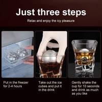 Ensemble cadeau de pierres à whisky, glaçons réutilisables en acier inoxydable, boule de glace en acier inoxydable