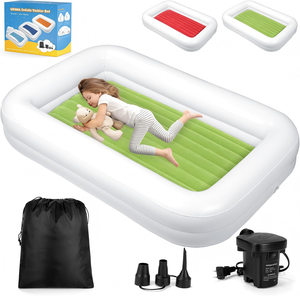 Cama Inflable de Viaje para Niños con Barandas de Seguridad para Niños Pequeños, para Acampar, Casa, Hotel - Product Image 6