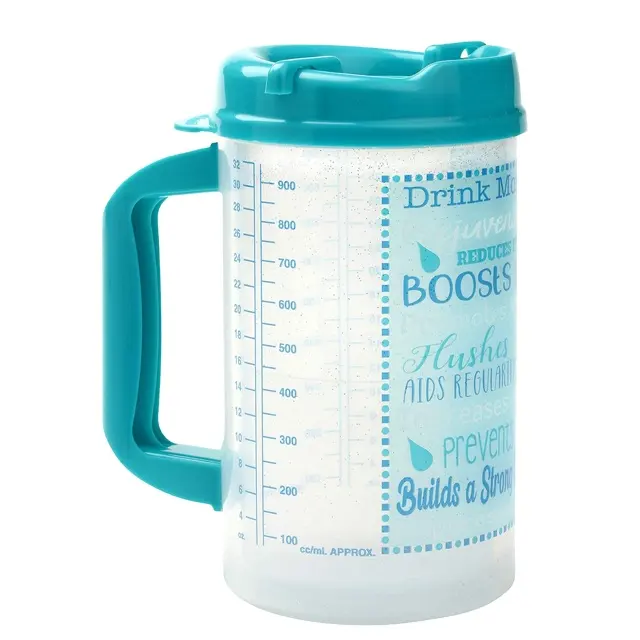 BPA Free Plastic Bottle 1L with straw top seller Sublimation mug