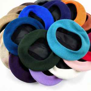 Boina de Lana de Alta Calidad para Mujer, Color Sólido, Forro de Satén, Venta al Por Mayor en China - Product Image 2