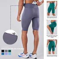 Shorts de sport pour hommes personnalisables avec logo OEM – Décontractés, très extensibles, taille élastique, mi-longs, respirants, séchage rapide pour la gym