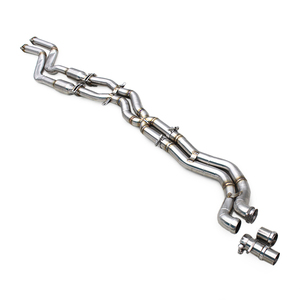Tubo medio de escape automático de acero inoxidable para BMW M3 E46 2004-2006 tubo de escape deportivo de carreras con resonador - Product Image 1