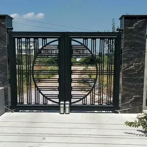 Алюминиевые садовые главные ворота с дистанционным управлением раздвижные автоматические ворота