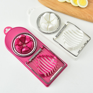 Egg Slicer Stainless Steel PP Dual Function Egg Cutter For Boiled Eggs And Decorative Slicing - Product Image 1