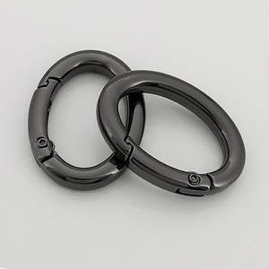 YYX Aleación de zinc Anillo de resorte ovalado <span class=keywords><strong>Claps</strong></span> Ganchos de clip a presión Gancho de mosquetón abierto de resorte para bolsos y ropa - Product Image 6