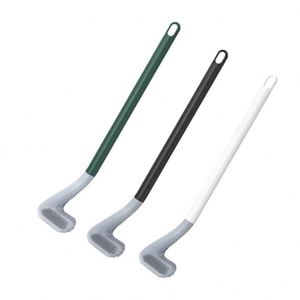 Divertido juego de cepillos de limpieza portátiles de silicona y plástico para golf, sin ángulos muertos, limpiador de inodoros montado en la pared - Product Image 2