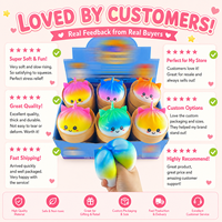 ZIHAI Factory Wholesale Kawaii Rainbow Gradient Unicorn Cat Mini Steamed Bun with Steamer Basket Soft TPR Squeeze Squishy Toy