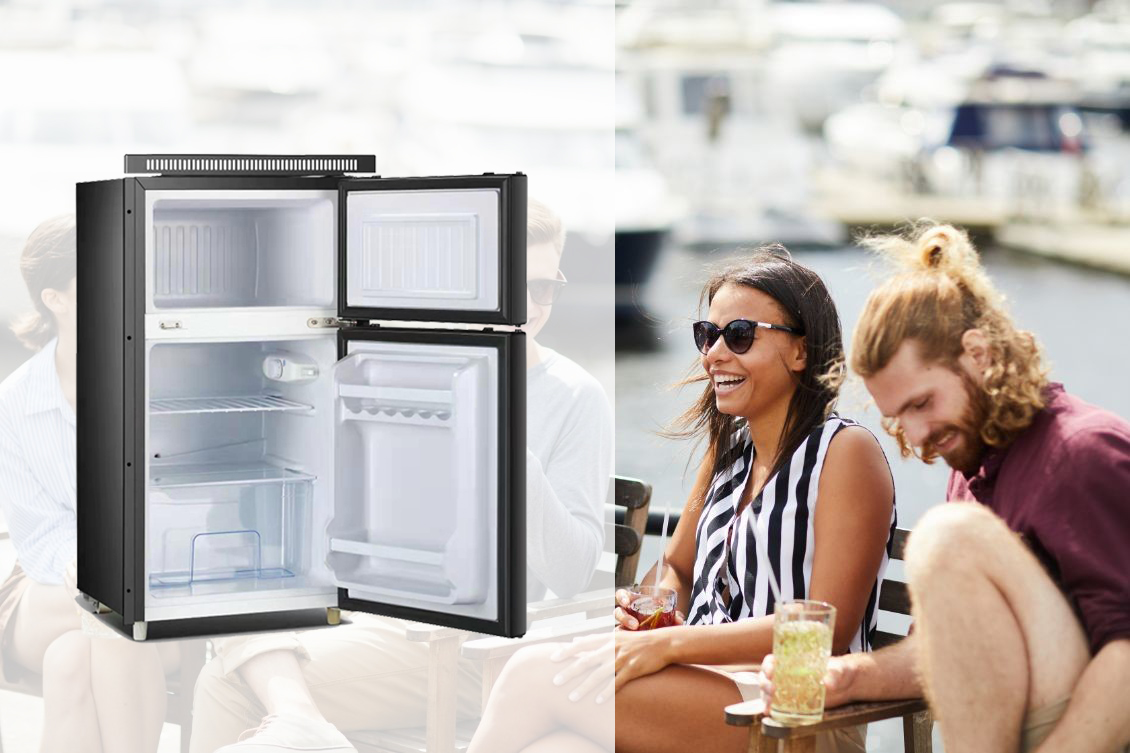 RV 105L 12V 24V Car Fridge Caravan Camping Portable Refrigerator for car boat