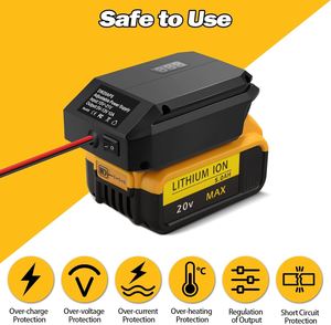 De Walt 20V pin để 12V Adapter với Thuốc lá nhẹ hơn cổng, bước xuống chuyển đổi điện cho các thiết bị xe hơi - Product Image 4