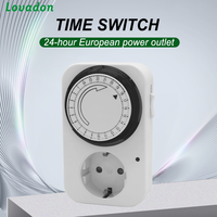 Pasokan pabrik rumah pintar Mini Timer saklar steker 24-jam Timer mekanis berputar untuk penggunaan industri 220V PC Plug in Timer