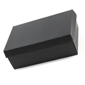 Boîtes de rangement pour chaussures de luxe de grande taille, noires, avec logo personnalisé imprimé en usine, logo personnalisé en relief - Product Image 3