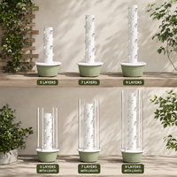 Offre Spéciale : Kit de culture hydroponique en aluminium à 5/7/9 niveaux, 28 sites avec éclairage LED pour légumes et jardin intérieur
