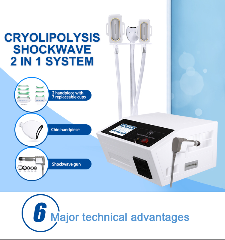 Cryolipolysis Fat Freezing Machine & Shockwave Handle Multifunction Slimming Machine