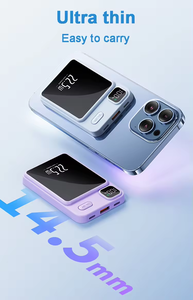 Cargador Portátil Magnético Delgado de 5000/10000 mAh con Soporte para <span class=keywords><strong>Apple</strong></span>, Cargador de Teléfono Móvil de 10000 mAh para iPhone 17 Pro Max 15 - Product Image 6