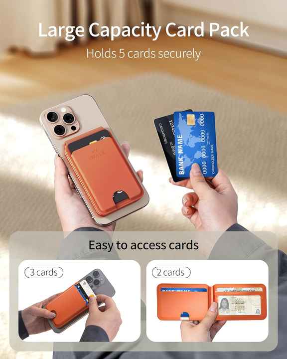 UmeFone For Magsafe Wallet With Privacy Flap, Stronger Magnetic Card Holder For Iphone 16/15/14
