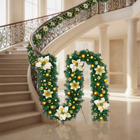 Guirlande de Noël AYOYO de 2,7 mètres, luxueuse et dense, pour décoration festive