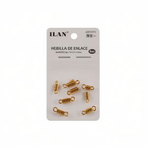Connettore per Gioielli Ilan con Fibbia a Maglia Dorata 6mm in Oro K, Confezione da 8 Pezzi - Product Image 2
