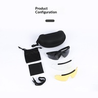 Lunettes de cyclisme polarisées anti-impact avec 2 verres interchangeables pour le sport de plein air et le tir