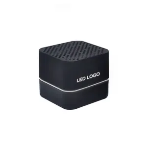 Alto-falante sem fio dente personalizado para uso ao ar livre logotipo LED subwoofer cubo de luz qualidade de som de alta fidelidade bateria azul mini plástico Ce