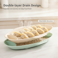 Plateau de cuisine double couche en plastique, égouttoir à plusieurs niveaux en forme de poisson, design moderne et minimaliste, multi-usage, pour la maison et l'industrie
