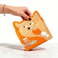 Sachet Doypack personnalisé avec logo, à fond carré, scellé sur 8 côtés, de qualité alimentaire, refermable, pour l'emballage d'aliments pour animaux de compagnie, de lait et de gelée