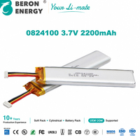 Batería de Iones de Litio OEM ODM de 3.7V 2200mAh, Paquete de Batería de Polímero de Litio Recargable con Conector de Cable Personalizado para Dispositivos Portátiles
