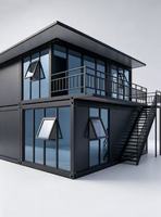 Villa Prefabbricata / Casa Vacanze / Ufficio / Caffetteria Modulare con Parete in Vetro, Edificio Prefabbricato Smontabile