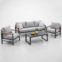 Meubles de jardin, table et chaises de jardin pour villa, ensemble de salle à manger extérieure en teck de luxe, table extérieure pour hôtel, ensemble de salle à manger extérieure pour hôtel
