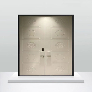 Gegoten Aluminium Handmatige Deur Voor Hal En Villa Hout En Mdf Afgewerkt Oppervlak - Product Image 1
