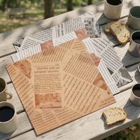 Rouleau de papier sulfurisé jetable personnalisé, imprimé, imperméable et résistant à la graisse, pour emballage alimentaire, impression numérique, revêtement PE simple face