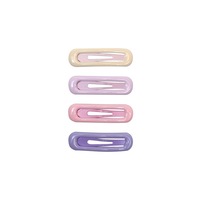 Épingles à cheveux en métal dessin animé mignon pour femmes et filles pince BB rose avec ruban et accessoires en épingle à cheveux en plastique en tissu strass